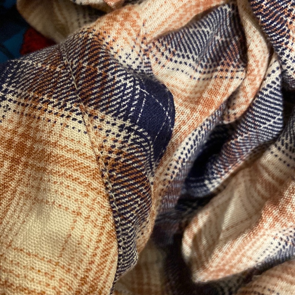 Francesca’s Plaid Flowy Top